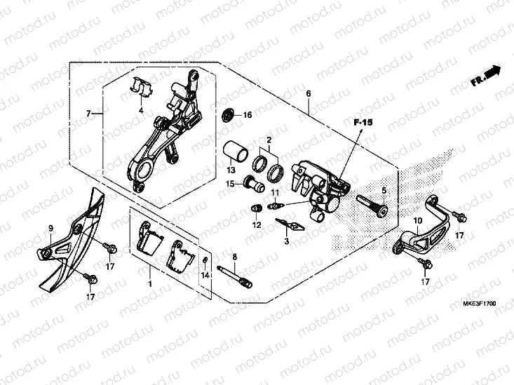 REAR BRAKE CALIPER