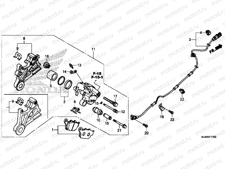 REAR BRAKE CALIPER