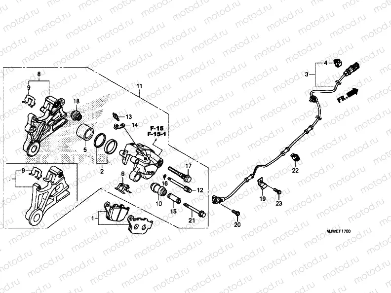 REAR BRAKE CALIPER