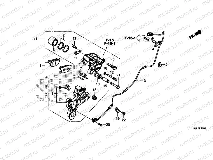 REAR BRAKE CALIPER