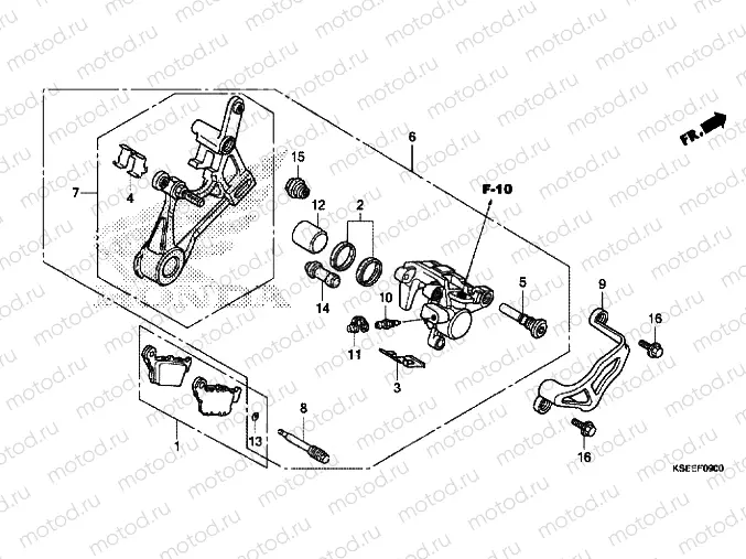 REAR BRAKE CALIPER