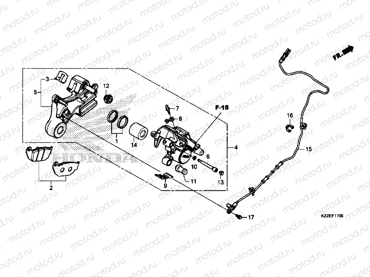 REAR BRAKE CALIPER