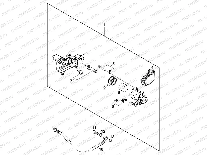 REAR BRAKE CALIPER