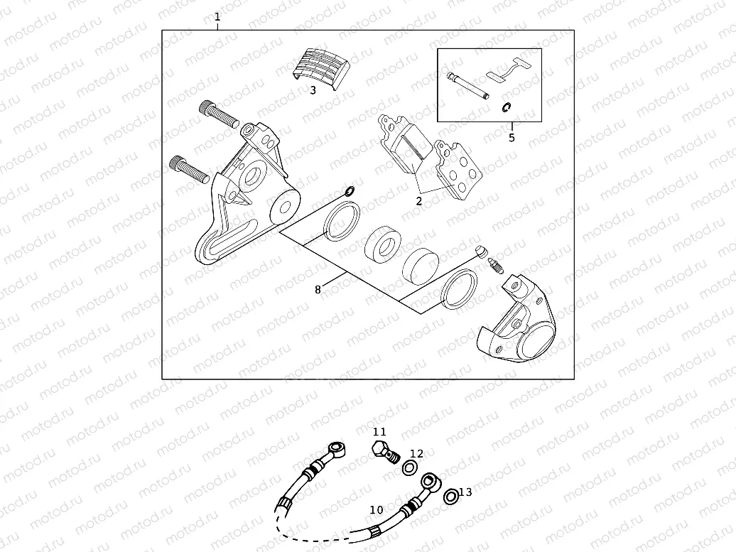 REAR BRAKE CALIPER