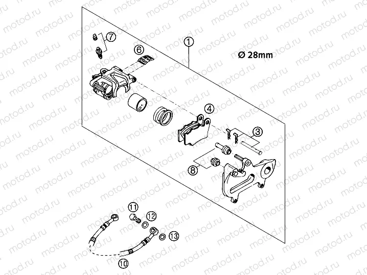 REAR BRAKE CALIPER