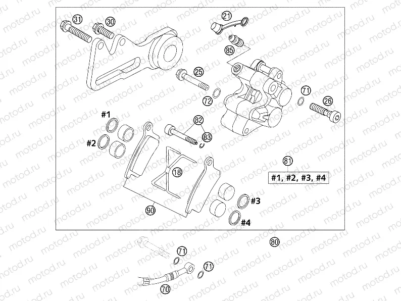 REAR BRAKE CALIPER