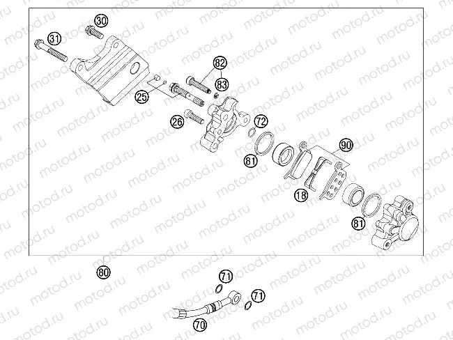 REAR BRAKE CALIPER