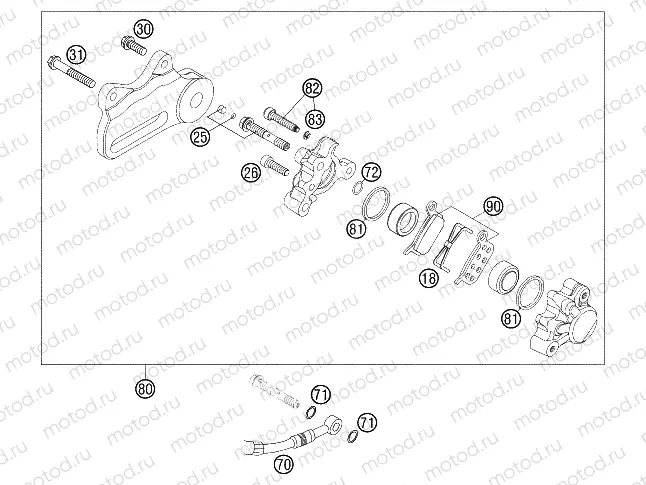 REAR BRAKE CALIPER