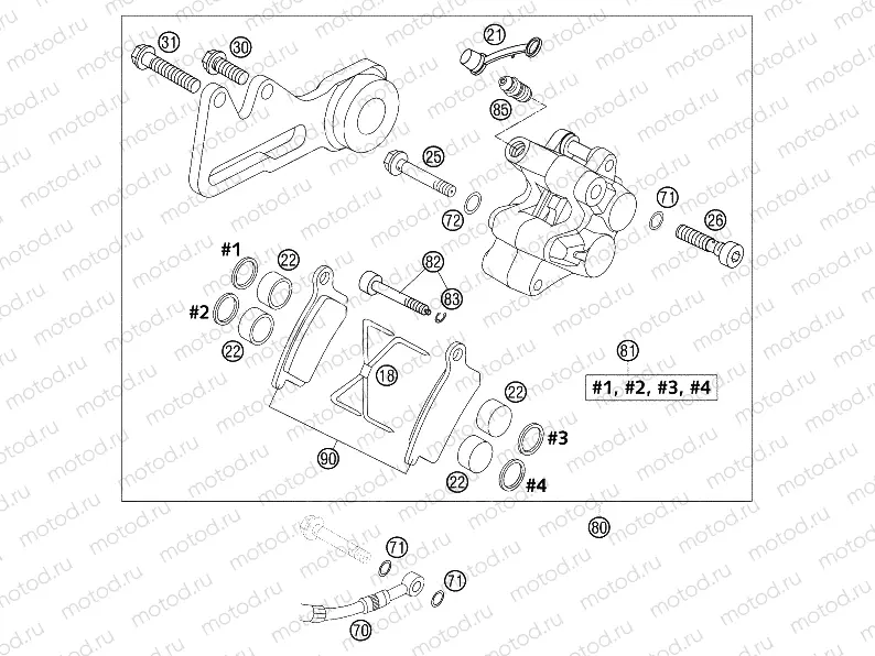 REAR BRAKE CALIPER