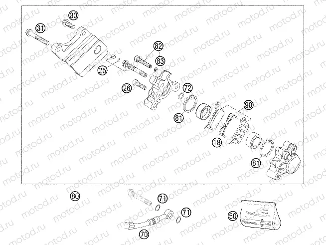 REAR BRAKE CALIPER