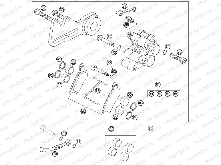 REAR BRAKE CALIPER