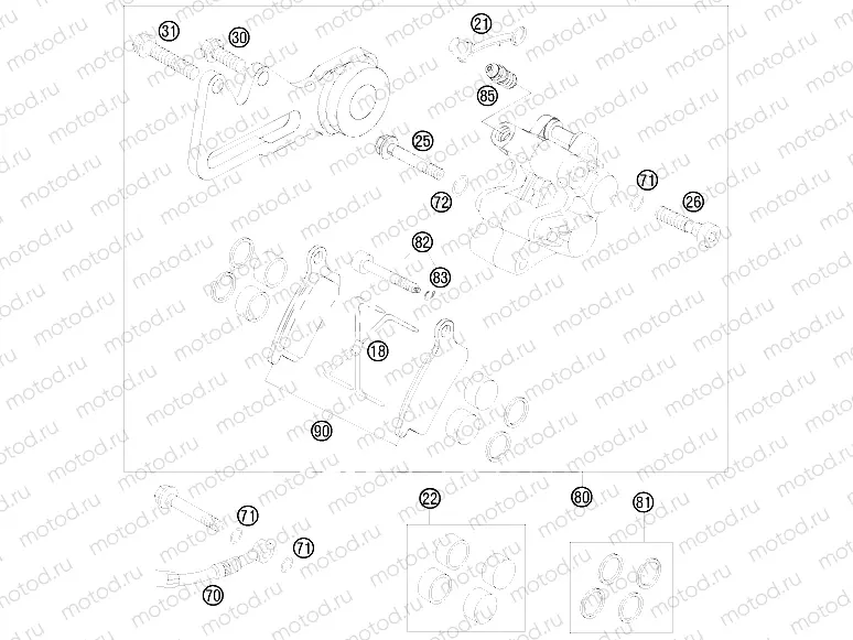 REAR BRAKE CALIPER