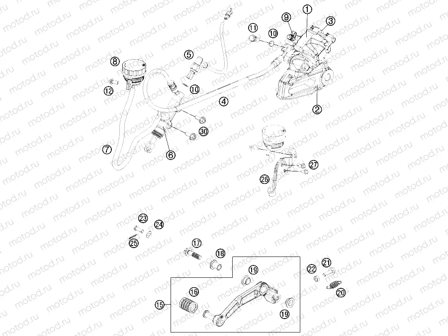 REAR BRAKE CALIPER