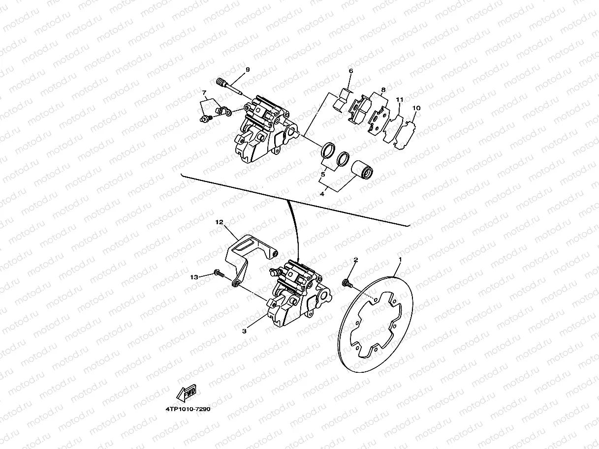 REAR BRAKE CALIPER