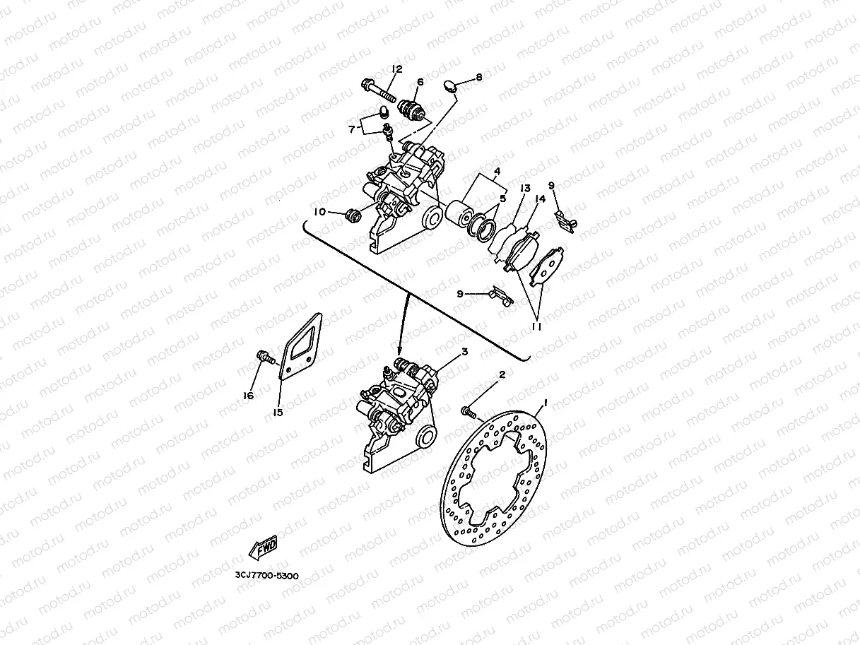 REAR BRAKE CALIPER