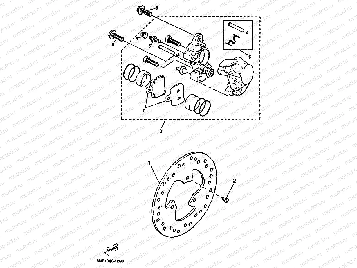 REAR BRAKE CALIPER
