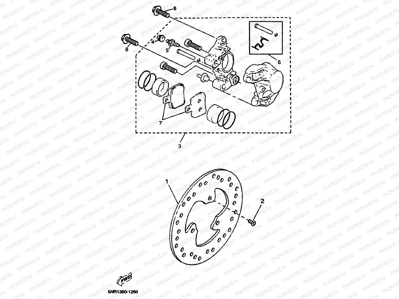 REAR BRAKE CALIPER