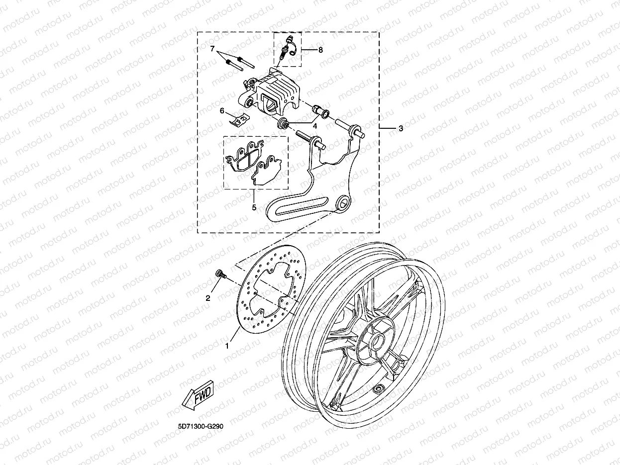 REAR BRAKE CALIPER