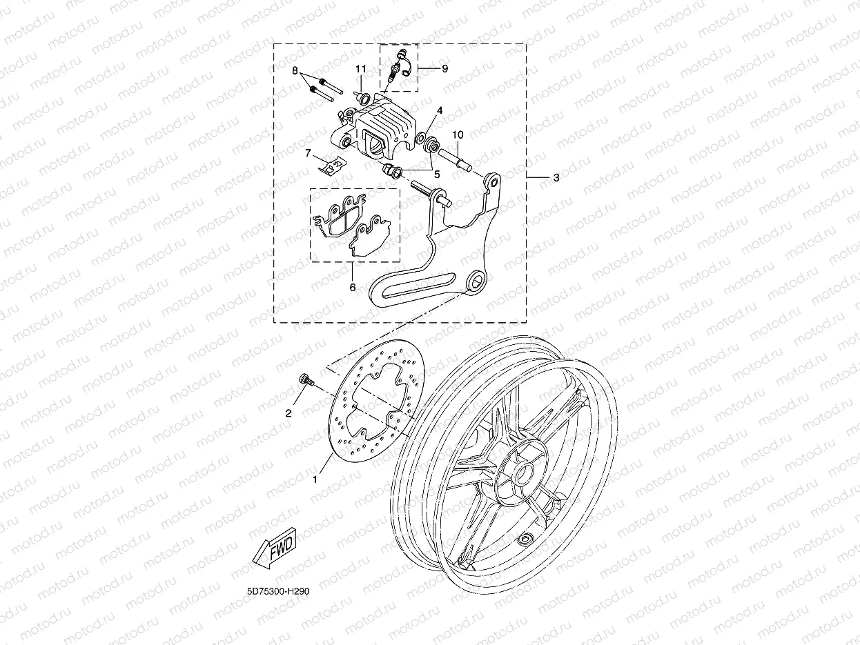 REAR BRAKE CALIPER