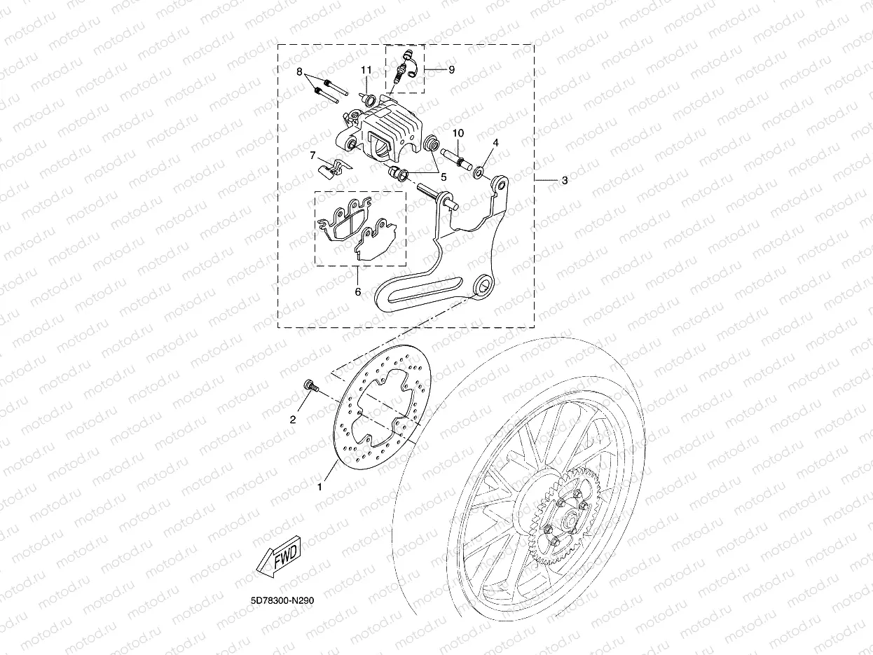 REAR BRAKE CALIPER