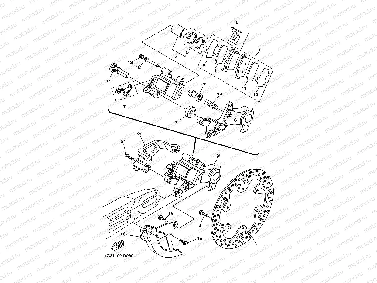 REAR BRAKE CALIPER