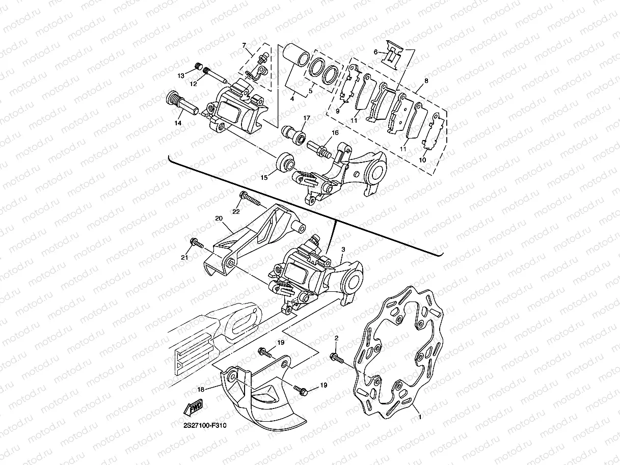 REAR BRAKE CALIPER