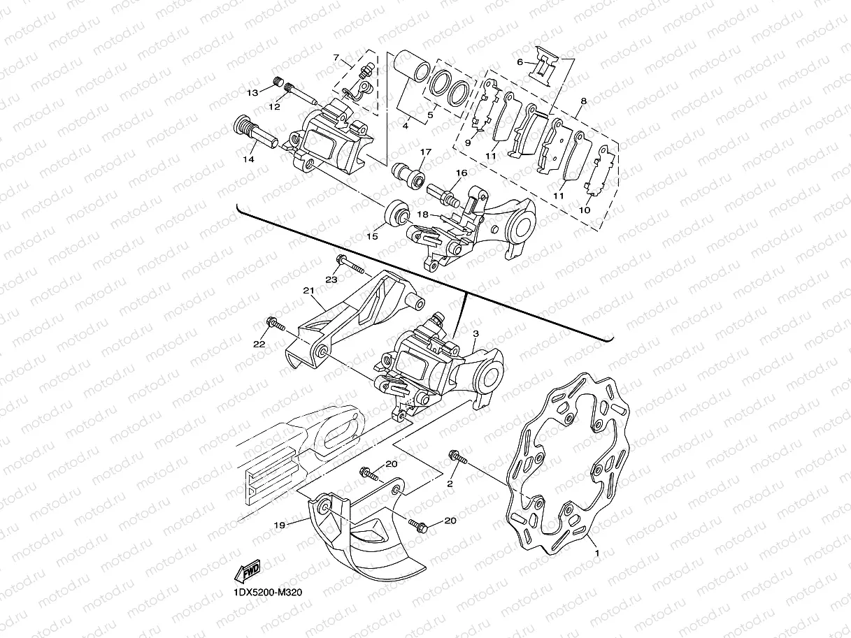 REAR BRAKE CALIPER