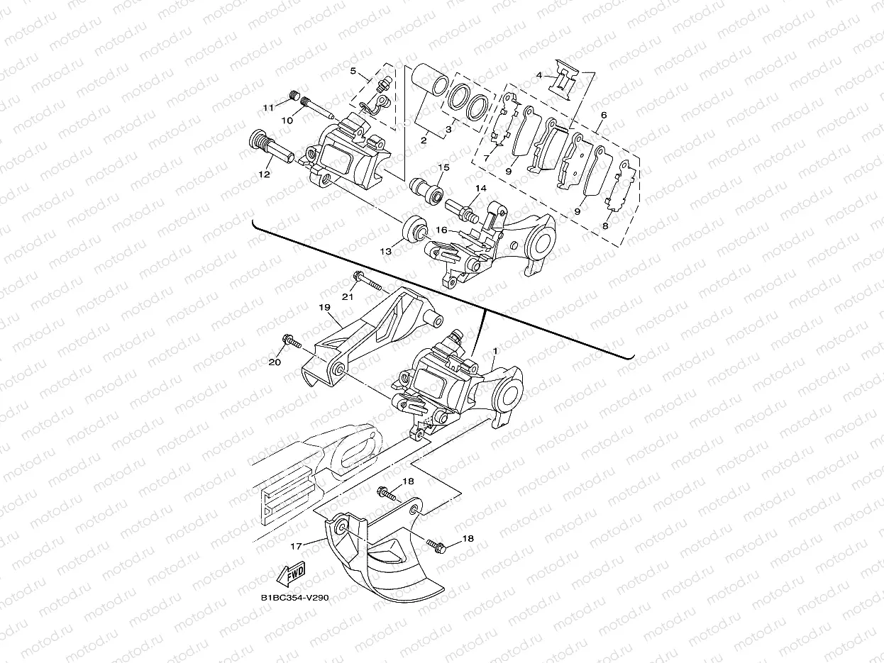 REAR BRAKE CALIPER