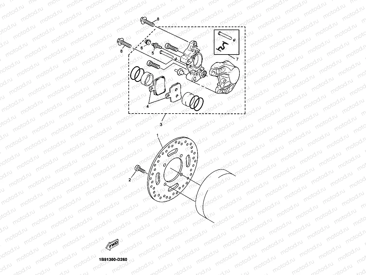 REAR BRAKE CALIPER