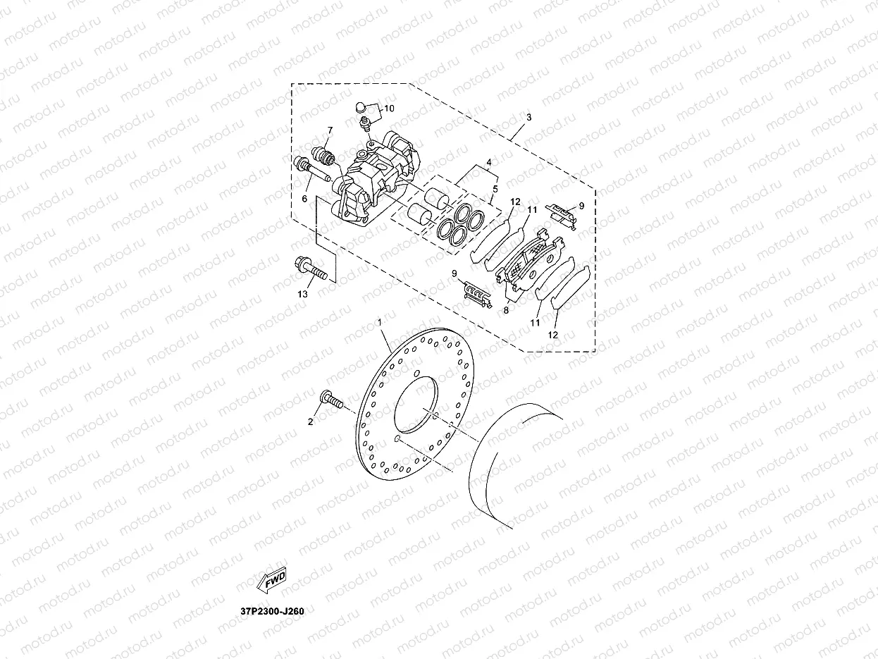REAR BRAKE CALIPER