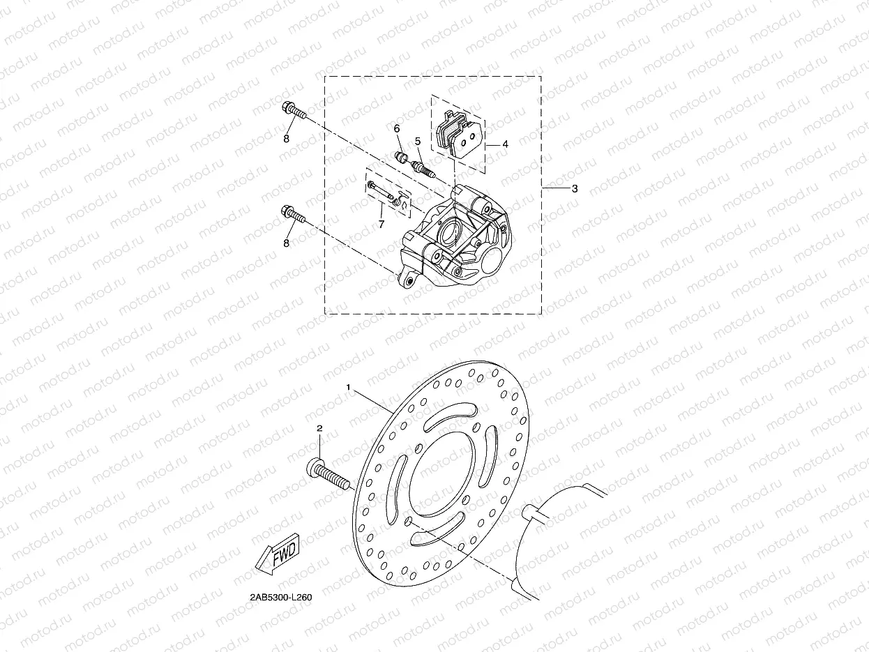 REAR BRAKE CALIPER