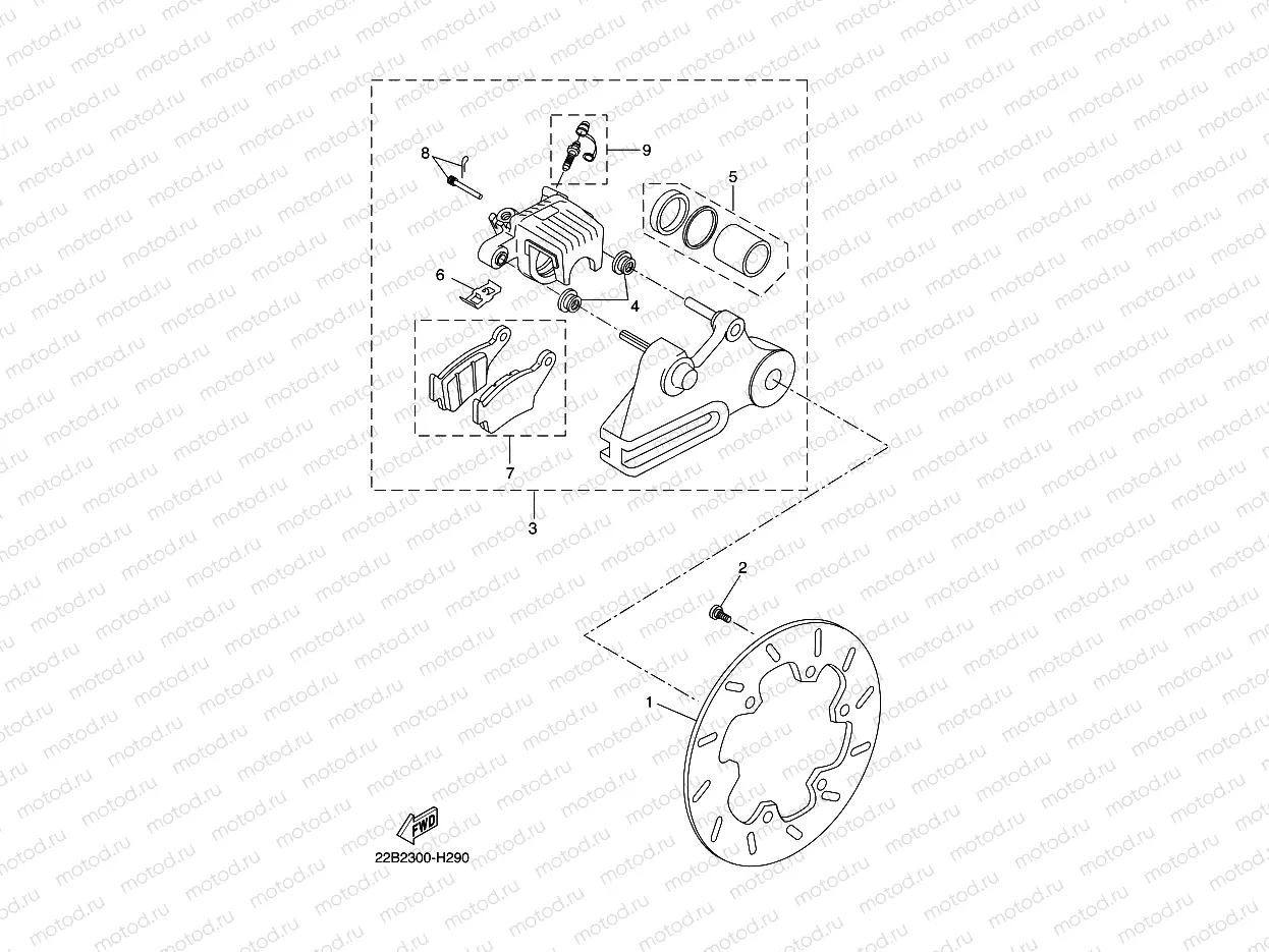 REAR BRAKE CALIPER
