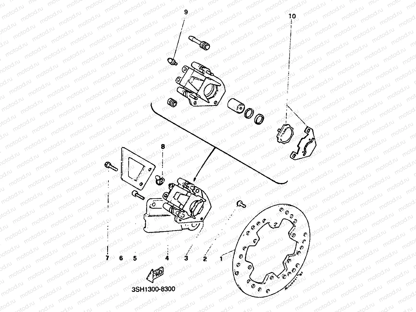 REAR BRAKE CALIPER