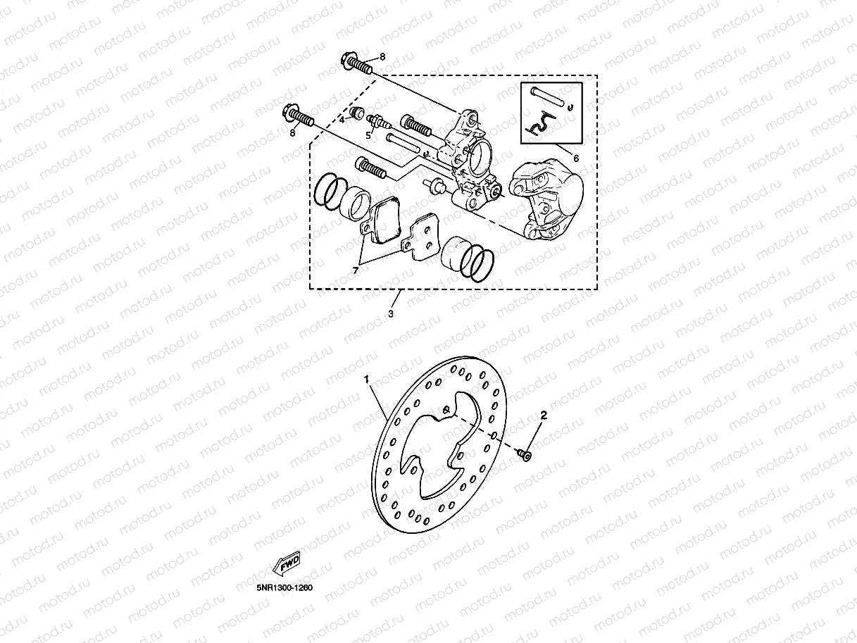 REAR BRAKE CALIPER
