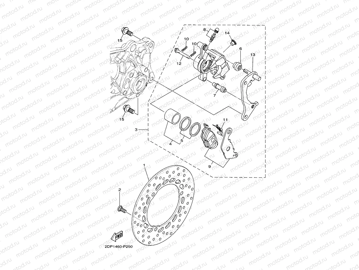 REAR BRAKE CALIPER