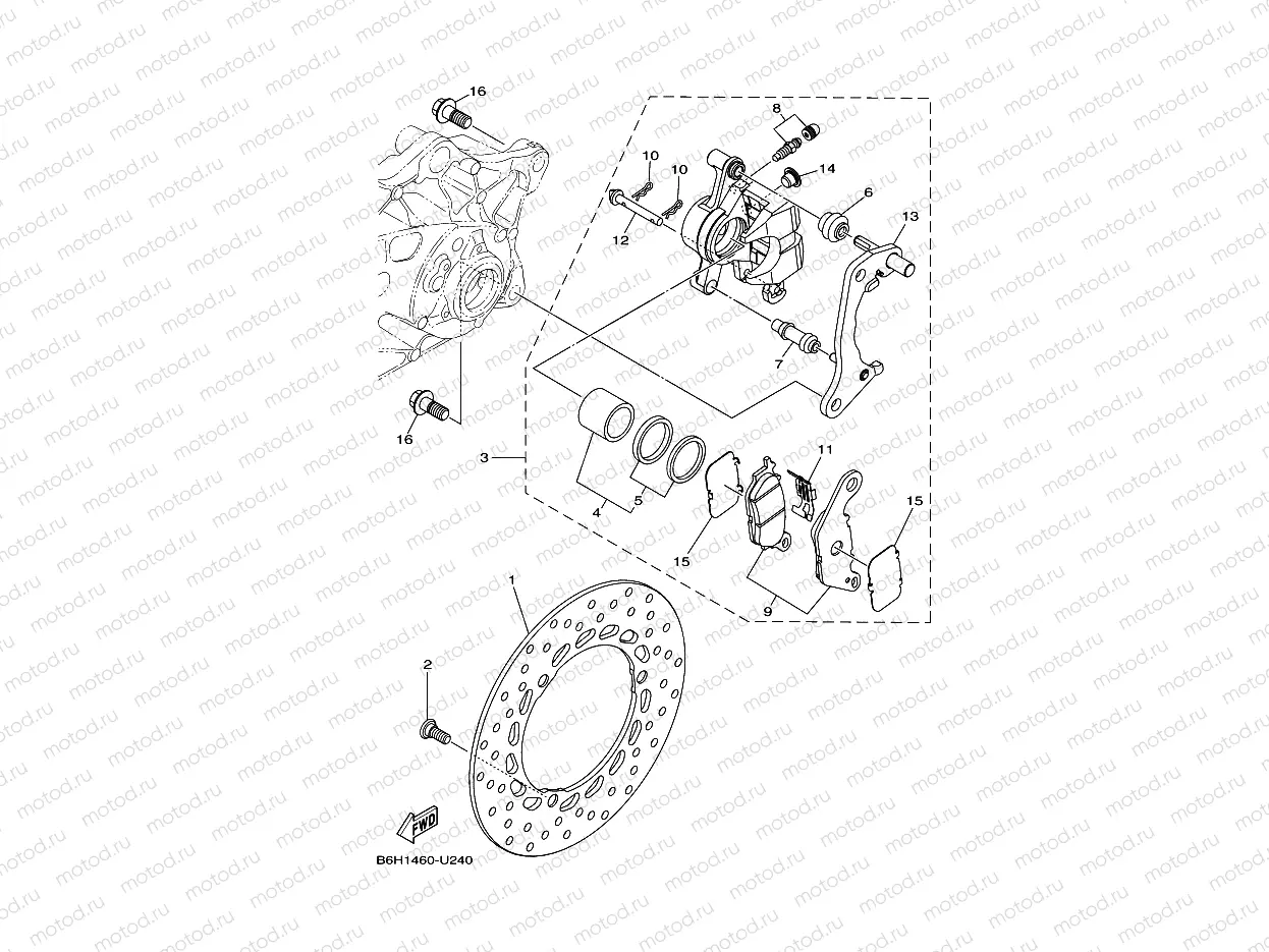 REAR BRAKE CALIPER