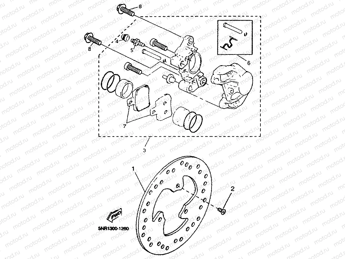 REAR BRAKE CALIPER