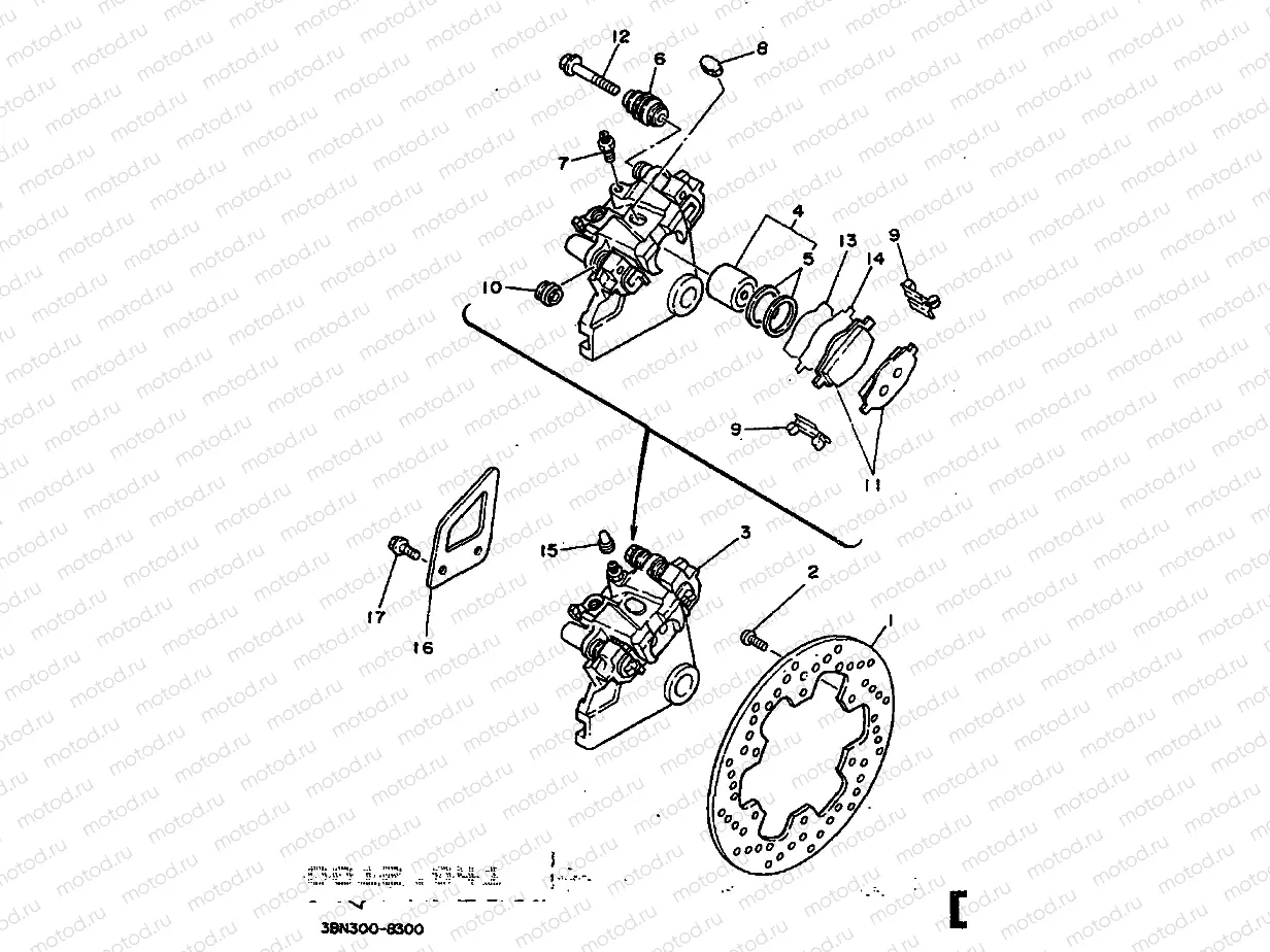 REAR BRAKE CALIPER