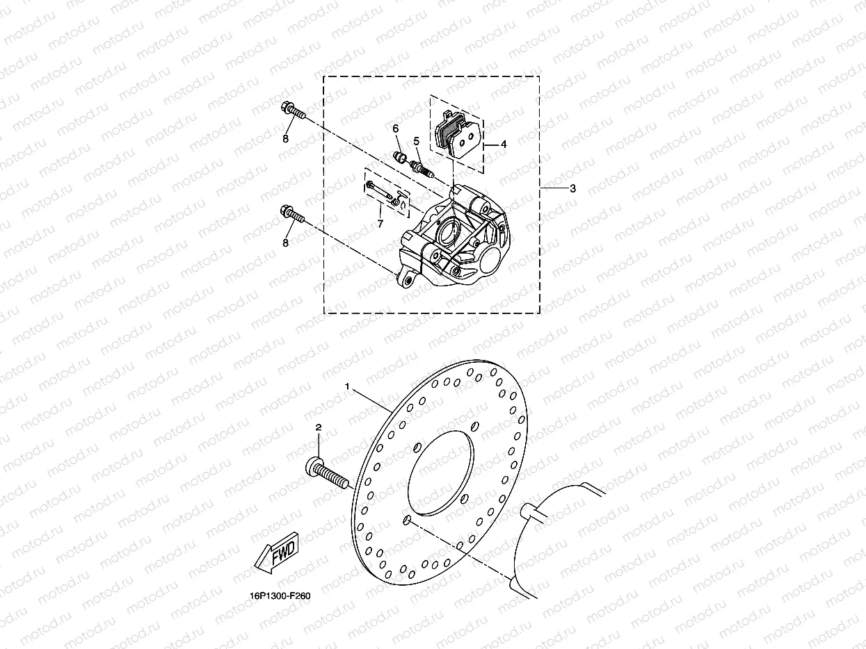 REAR BRAKE CALIPER