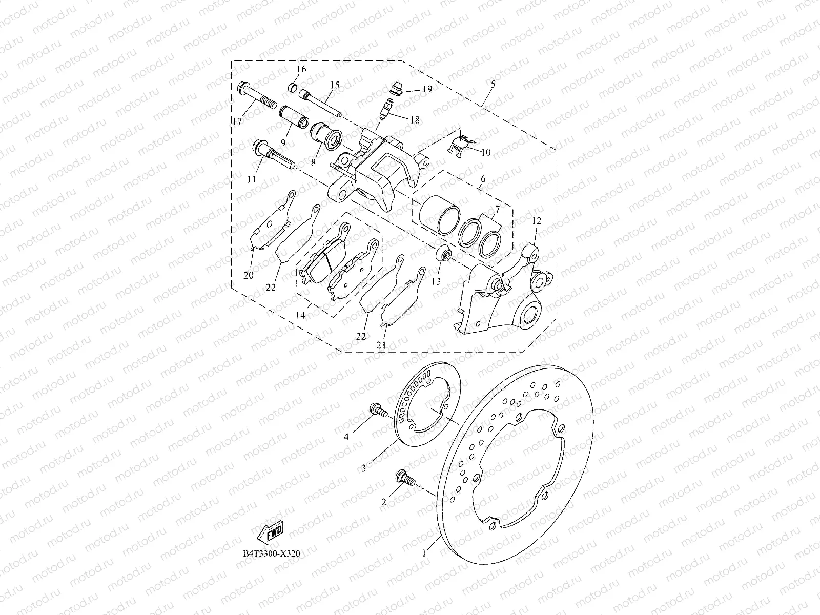 REAR BRAKE CALIPER