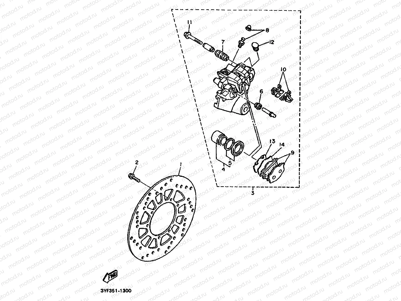 REAR BRAKE CALIPER