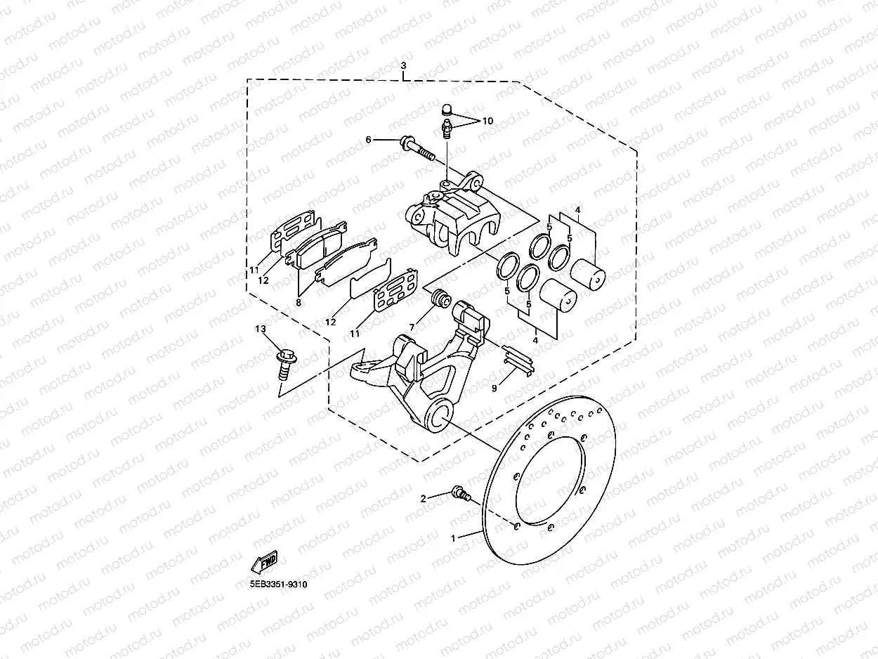 REAR BRAKE CALIPER