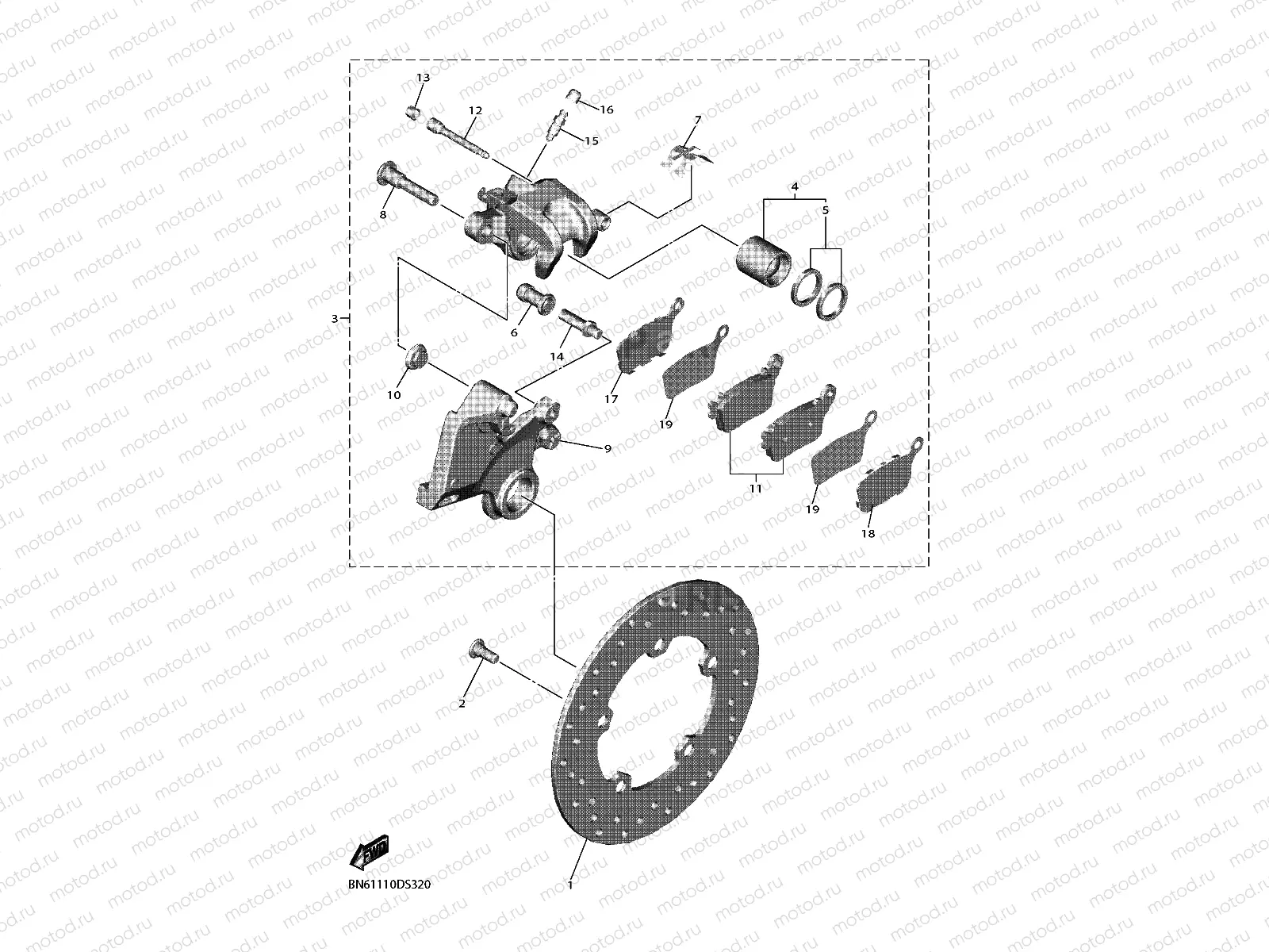 REAR BRAKE CALIPER