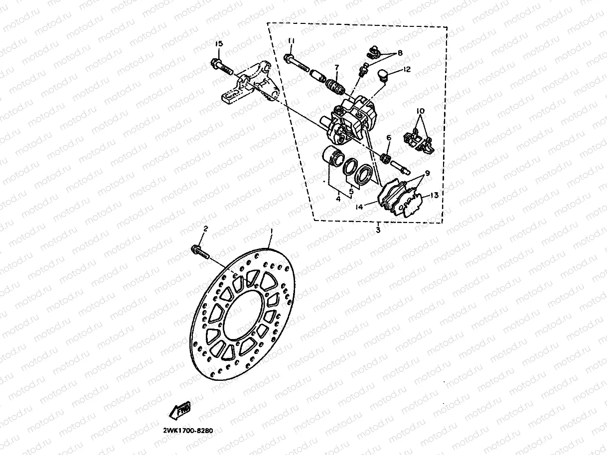 REAR BRAKE CALIPER