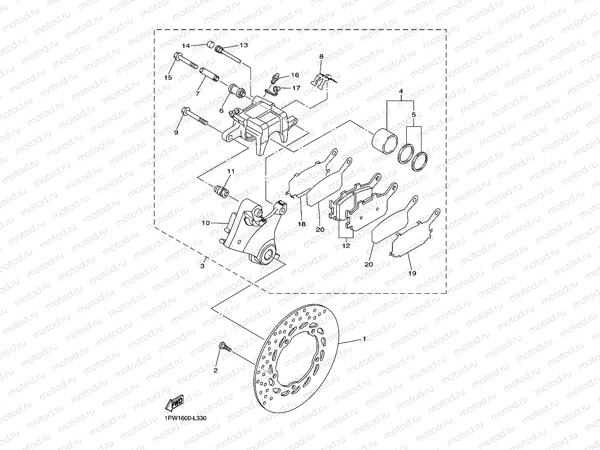 REAR BRAKE CALIPER