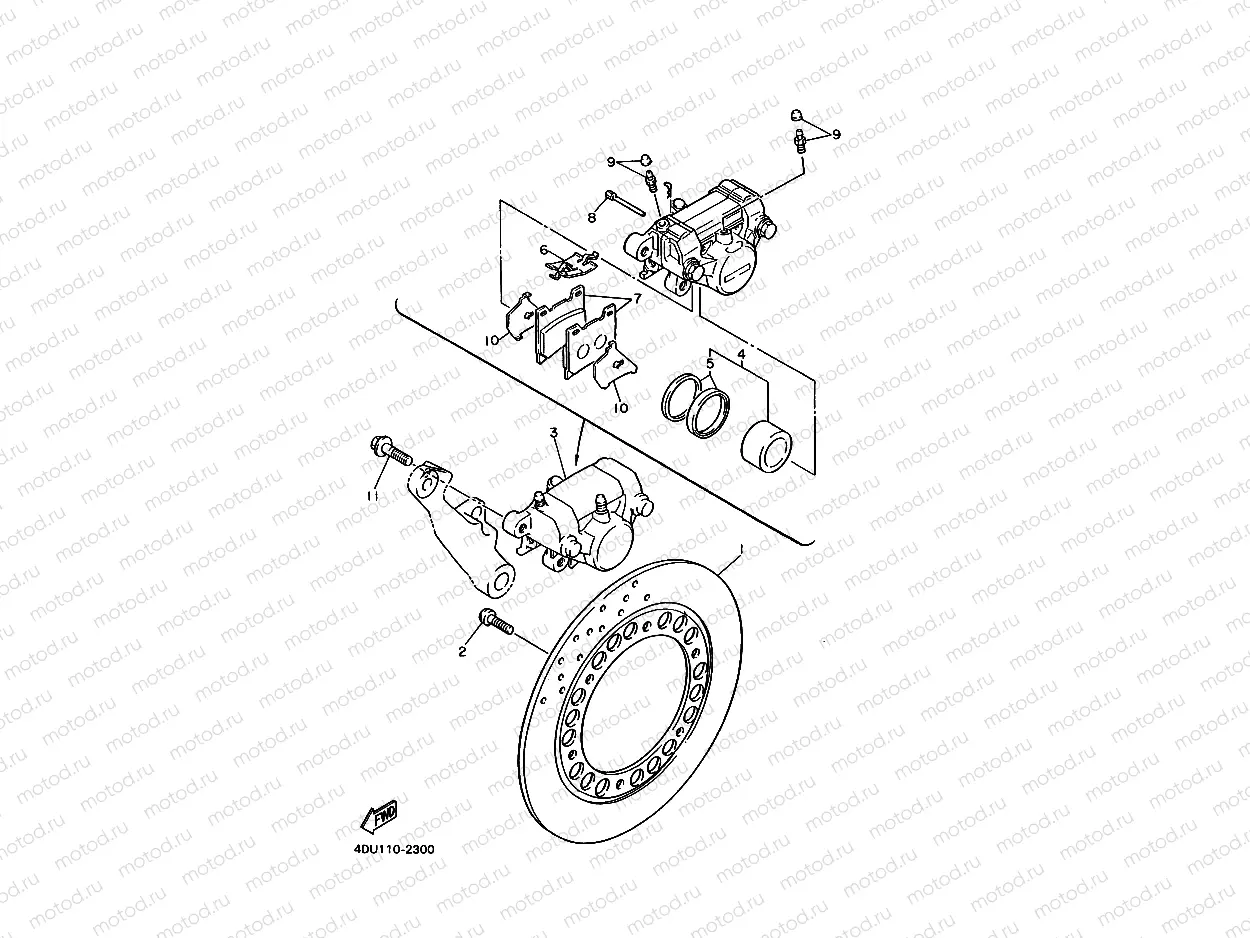 REAR BRAKE CALIPER