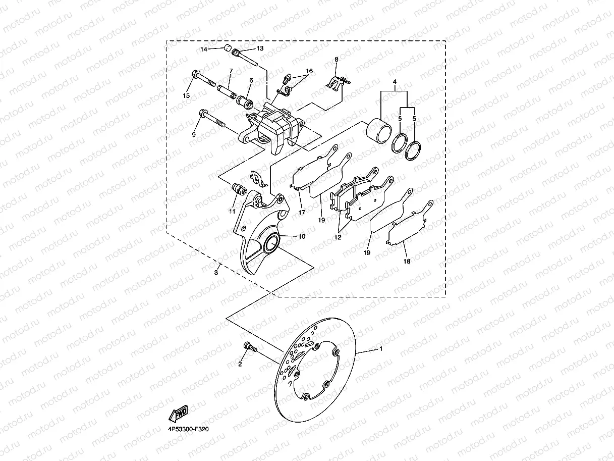 REAR BRAKE CALIPER