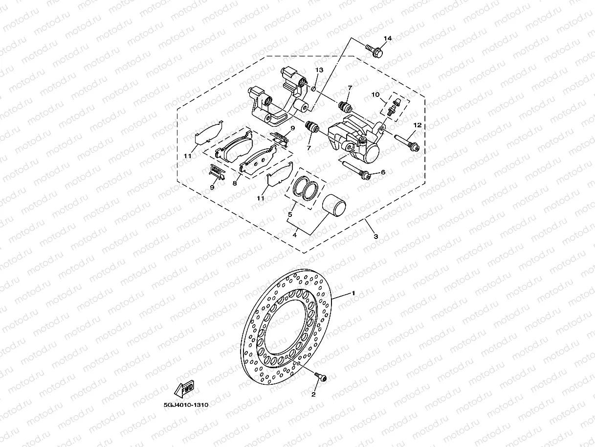 REAR BRAKE CALIPER