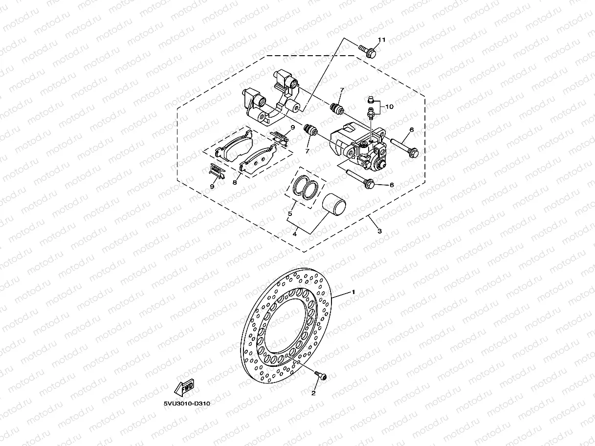 REAR BRAKE CALIPER