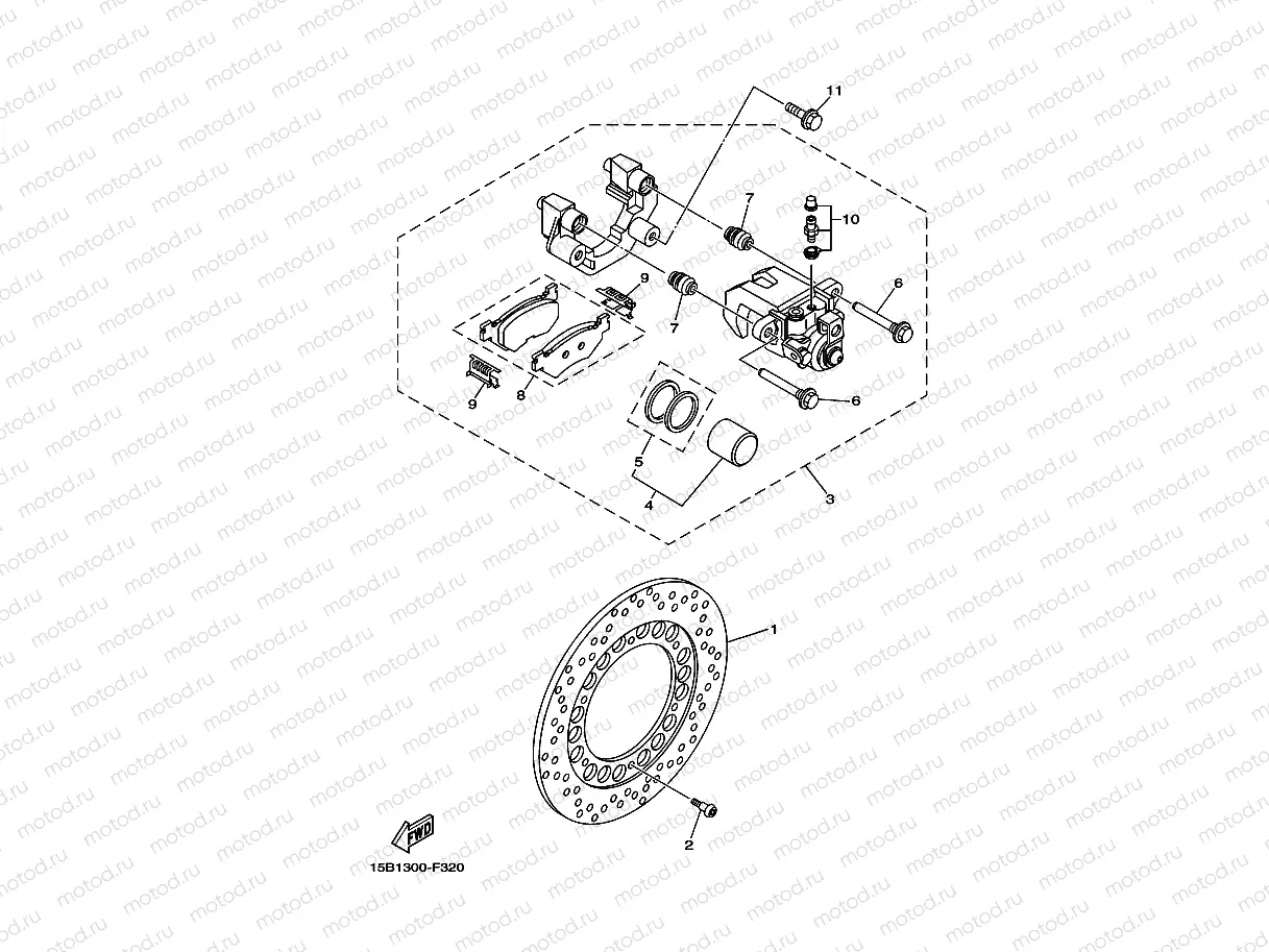 REAR BRAKE CALIPER